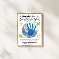 Earth Day Handprint Craft Printable | Happy Earth Day Keepsake from Kids | Preschool Earth Day Art Activity | Classroom Spring Craft PDF