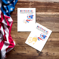 Happy 4th of July Firecracker Handprint Craft Printable | Patriotic Firecracker Handprint Art | Independence Day Keepsake Activity for Kids