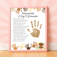 Juneteenth Handprint Craft Printable, Juneteenth Day to Remember Activity, Diversity Keepsake for Kids, Classroom Juneteenth Craft