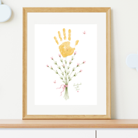 Mother’s Day Handprint Flower Craft Printable | Mom Grandma Aunt Keepsake Gift | Birthday & Valentine’s Day Handprint Bouquet | Preschool DIY Printable