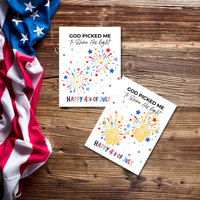 Christian 4th of July Handprint Craft Printable | God Picked Me to Shine His Light | Faith-Based Independence Day Keepsake for Kids