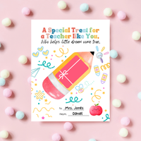 Teacher Gift Card Holder Printable | Teacher Appreciation Gift Card Craft | End of School Year Teacher Gift | A Special Treat for a Teacher Like You