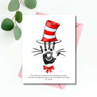 Reading Hat Handprint Craft Printable | Kids Book Week Keepsake Art | Classroom Reading Activity Digital Print