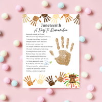 Juneteenth Handprint Craft Printable, Juneteenth Day to Remember Activity, Diversity Keepsake for Kids, Classroom Juneteenth Craft