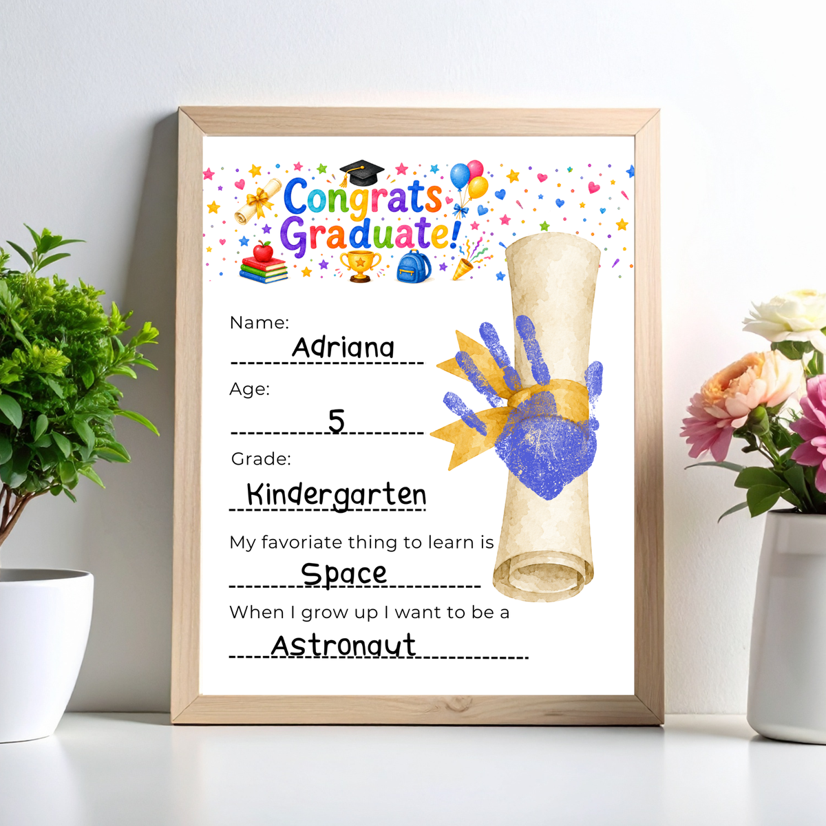 Graduation Interview Printable for Kids, Preschool & Kindergarten Graduation Keepsake, End of Year Memory Craft, Instant Download