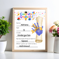 Graduation Interview Printable for Kids, Preschool & Kindergarten Graduation Keepsake, End of Year Memory Craft, Instant Download