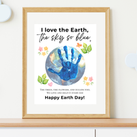 Earth Day Handprint Craft Printable | Happy Earth Day Keepsake from Kids | Preschool Earth Day Art Activity | Classroom Spring Craft PDF