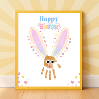 Easter Bunny Handprint Craft Printable for Kids | Spring Keepsake Art Activity | Happy Easter Printable PDF
