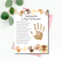 Juneteenth Handprint Craft Printable, Juneteenth Day to Remember Activity, Diversity Keepsake for Kids, Classroom Juneteenth Craft