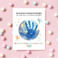 World Autism Acceptance Day Handprint Craft Printable | Autism Awareness & Inclusion Activity for Kids | Classroom Social Emotional Learning Art PDF| Colorful Earth
