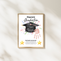 Daycare Graduation Handprint Craft Printable, Christian Graduation Keepsake for Kids, God Leads My Journey, Preschool Graduation Activity, Instant Download