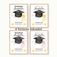 Christian Preschool Graduation Handprint Craft Printable, God Leads My Journey Graduation Keepsake, Preschool Graduation Activity, Instant Download