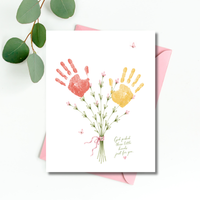Christian Mother’s Day Handprint Craft Printable | God Picked These Little Hands for You | Mom Grandma Aunt Keepsake Gift | Birthday & Valentine’s Day Printable