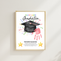 Daycare Graduation Handprint Craft Printable, Christian Graduation Keepsake for Kids, God Leads My Journey, Preschool Graduation Activity, Instant Download