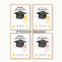 Pre-K Graduation Handprint Craft Printable | Preschool Graduation Keepsake | End of Year Classroom Activity | Kids Graduation Art PDF