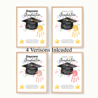 Daycare Graduation Handprint Craft Printable, Daycare Graduation Keepsake, Daycare Graduation Activity for Kids, End of Year Printable, Instant Download