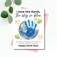 Earth Day Handprint Craft Printable | Happy Earth Day Keepsake from Kids | Preschool Earth Day Art Activity | Classroom Spring Craft PDF