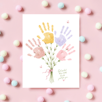 Christian Mother’s Day Handprint Craft Printable | God Picked These Little Hands for You | Mom Grandma Aunt Keepsake Gift | Birthday & Valentine’s Day Printable