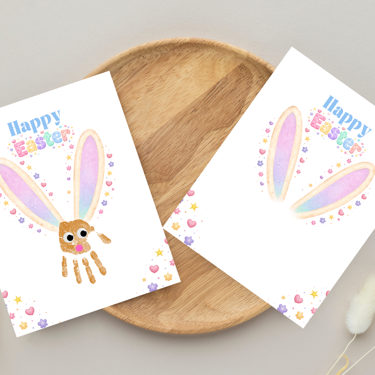 Easter Bunny Handprint Craft Printable for Kids | Spring Keepsake Art Activity | Happy Easter Printable PDF