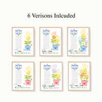 Christian Father’s Day Handprint Craft Printable | God Picked You to Be My Dad | Faith-Based Dad Keepsake Gift from Kids | Preschool DIY Handprint Art PDF