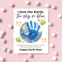 Earth Day Handprint Craft Printable | Happy Earth Day Keepsake from Kids | Preschool Earth Day Art Activity | Classroom Spring Craft PDF