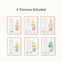God Picked You to Be Our Grandma Handprint Craft Printable | Christian Mother’s Day Gift for Grandma | Flower Keepsake from Grandkids | Faith Based Grandma Gift