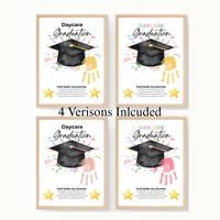 Daycare Graduation Handprint Craft Printable, Christian Graduation Keepsake for Kids, God Leads My Journey, Preschool Graduation Activity, Instant Download