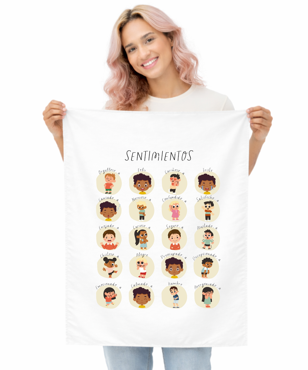 Spanish Feelings Wall Tapestry – Emotional Awareness & Language Learning Support