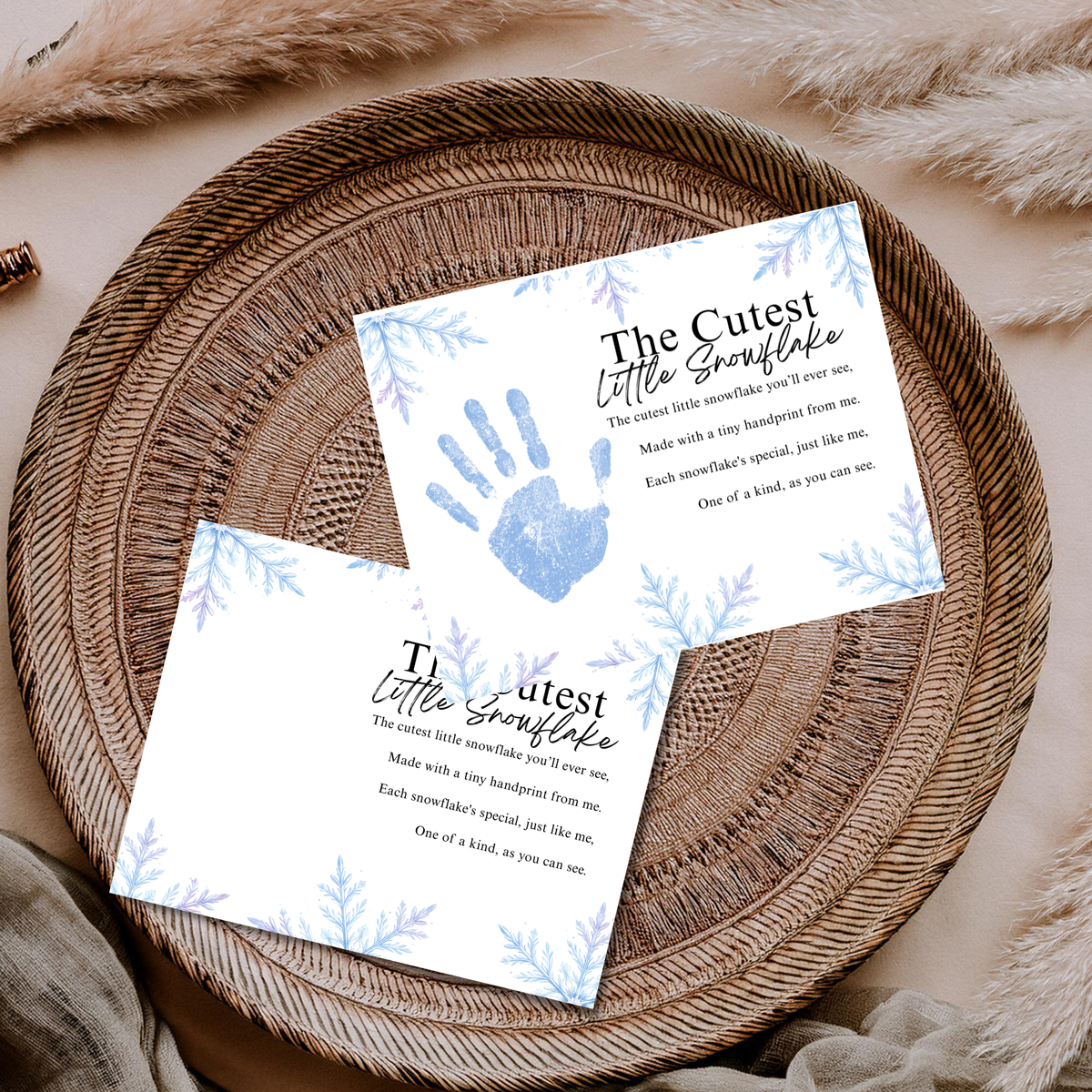 Winter Handprint Craft Printable | “The Cutest Little Snowflake” Keepsake Art | Winter Classroom & Preschool Handprint Activity PDF