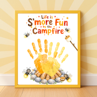 Campfire Handprint Craft Printable | Life Is S'more Fun by the Campfire | Summer & Fall Camping Keepsake | Campfire Activity for Kids