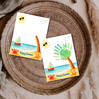 Summer Palm Tree Handprint Craft Printable | Beach Handprint Art for Kids | Summer Keepsake Activity | Preschool Kindergarten Daycare Craft