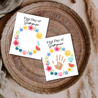 First Day of Summer Handprint Craft Printable | Summer Keepsake Activity for Kids | Preschool Kindergarten Summer Craft