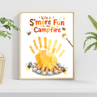 Campfire Handprint Craft Printable | Life Is S'more Fun by the Campfire | Summer & Fall Camping Keepsake | Campfire Activity for Kids