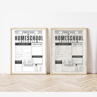 First Day of Homeschool Interview Printable | Homeschool Newspaper Activity | Back to Homeschool Keepsake | All About Me Worksheet