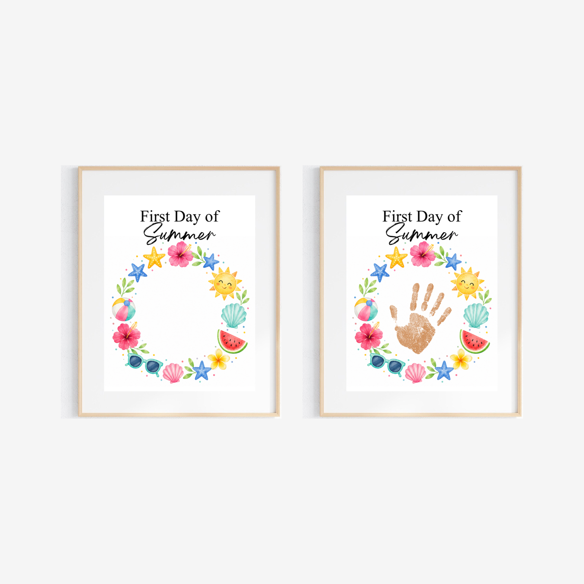 First Day of Summer Handprint Craft Printable | Summer Keepsake Activity for Kids | Preschool Kindergarten Summer Craft