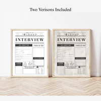 First Day of School Interview Printable | Back to School All About Me Worksheet | Student Memory Keepsake | Homeschool Classroom Activity
