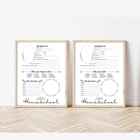 First & Last Day of Homeschool Interview Printable | Minimalist Homeschool Memory Page | All About Me Worksheet | Homeschool Keepsake Activity