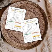 Christian First & Last Day of Homeschool Interview Printable | Faith-Based Homeschool Keepsake | Bible Reflection Worksheet | Christian School Memory