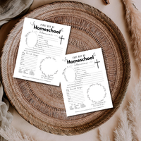 Christian First & Last Day of Homeschool Interview Printable | Faith-Based Homeschool Interview Worksheet | Bible Homeschool Keepsake | Christian School Memory