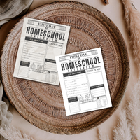 First Day of Homeschool Interview Printable | Homeschool Newspaper Activity | Back to Homeschool Keepsake | All About Me Worksheet