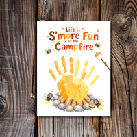 Campfire Handprint Craft Printable | Life Is S'more Fun by the Campfire | Summer & Fall Camping Keepsake | Campfire Activity for Kids