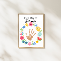 First Day of Summer Handprint Craft Printable | Summer Keepsake Activity for Kids | Preschool Kindergarten Summer Craft