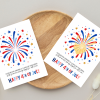 Happy 4th of July Firework Handprint Craft Printable | Patriotic Fireworks Handprint Art | Independence Day Keepsake Activity for Kids