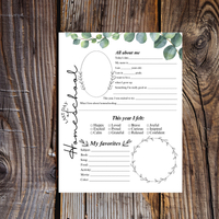 First & Last Day of Homeschool Interview Printable | Eucalyptus Homeschool Memory Page | All About Me Worksheet | Homeschool Keepsake Activity