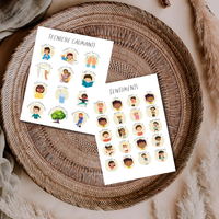 Italian Feelings & Calming Techniques Digital Print Set of 2 | SEL Classroom Wall Art Printable | Social Emotional Learning Calm Down Corner | Instant Download Bundle