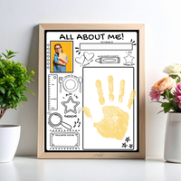 All About Me Handprint Craft Printable | Back to School Keepsake Activity | First Day of School Worksheet | Preschool Kindergarten Memory Page