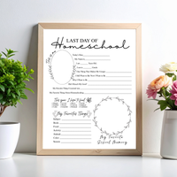 Minimalist First & Last Day of Homeschool Printable | Homeschool Interview Worksheet | Homeschool Memory Book | School Year Keepsake