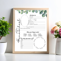 First & Last Day of Homeschool Interview Printable | Eucalyptus Homeschool Memory Page | All About Me Worksheet | Homeschool Keepsake Activity
