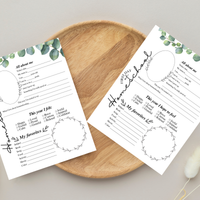 First & Last Day of Homeschool Interview Printable | Eucalyptus Homeschool Memory Page | All About Me Worksheet | Homeschool Keepsake Activity