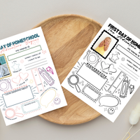 First Day of Homeschool Interview Printable | All About Me Homeschool Worksheet | Back to Homeschool Activity | Homeschool Keepsake Page